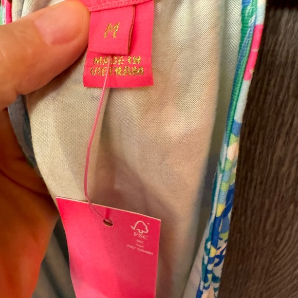 🦩🌴Lilly Pulitzer Shirelle skirted Romper Multi Via Parigi🌴🦩 - Picture 9 of 12